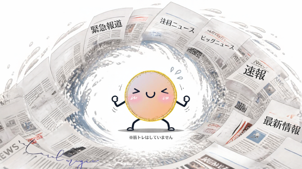 ニュースの渦の中で、ふんばって立つわたし