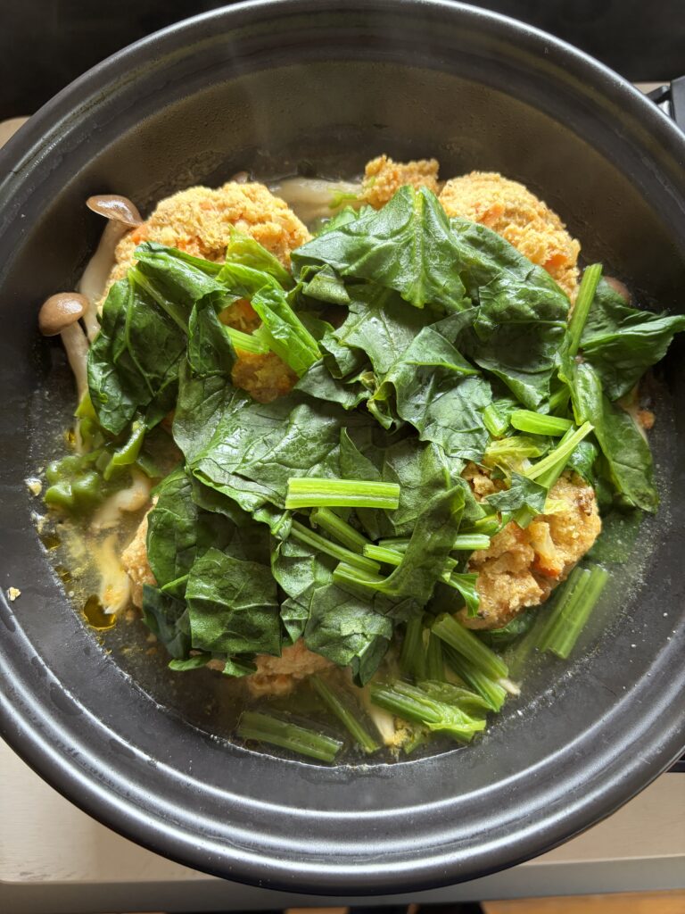 タジン鍋で作った煮込みおからハンバーグ