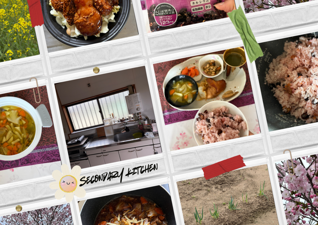 春の第二キッチン便り｜醤油麹の鶏肉タジン蒸しと、庭に芽吹いた玉ねぎと