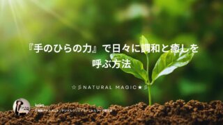 『手のひらの力』で日々に調和と癒しを呼ぶ方法