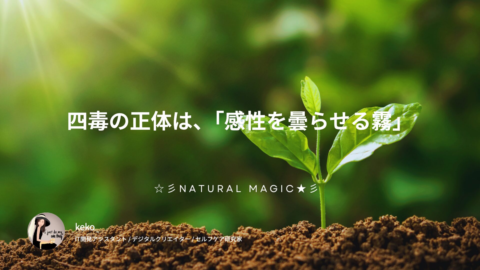 四毒の正体は、「感性を曇らせる霧」