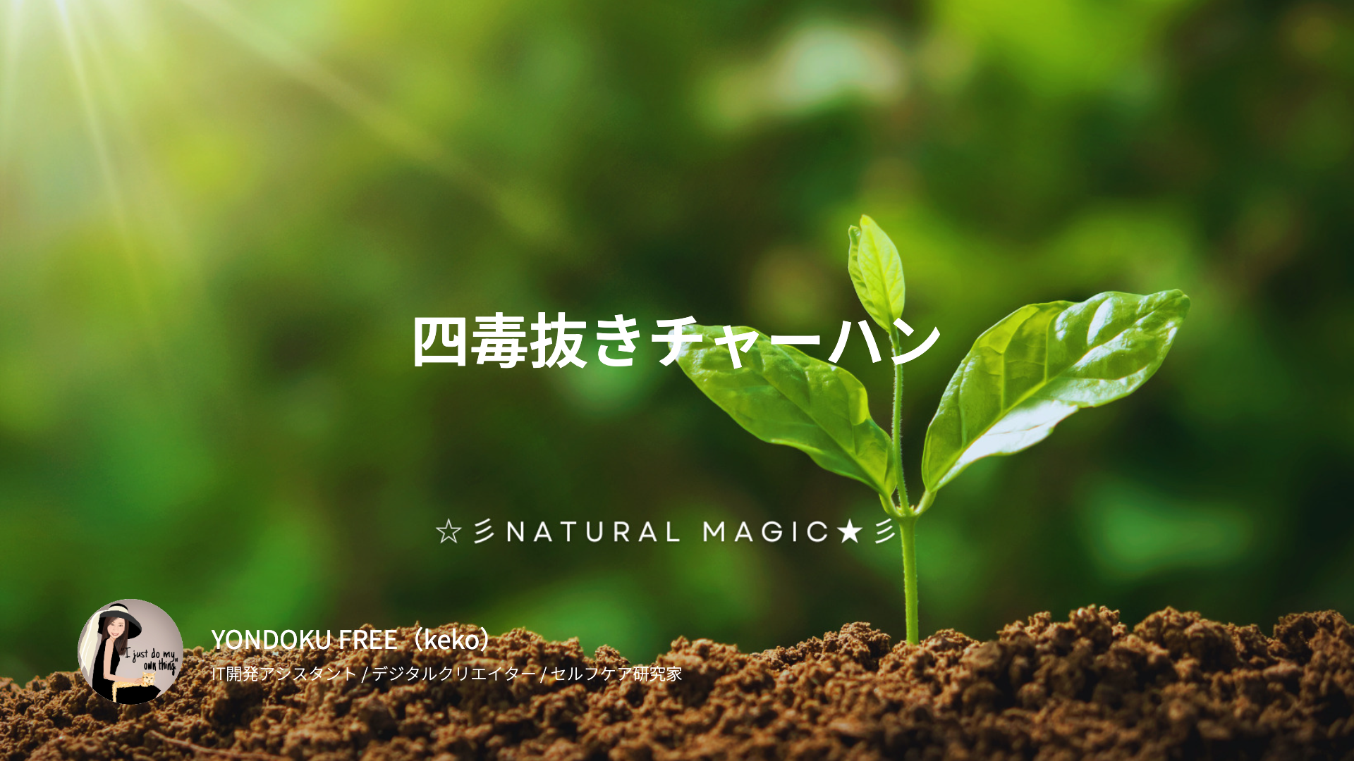 油なし・小麦なし・砂糖なし それでもちゃんと美味しい「四毒抜きチャーハン」